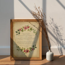 Load image into Gallery viewer, E.E. Cummings Poem I carry your heart (I carry it in my heart) Art Print
