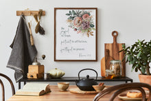 Load image into Gallery viewer, Romans 12:12 Be Joyful in Hope Bible Verse Print – Christian Floral Wall Art – Faith-Inspired Scripture Decor
