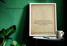 Load image into Gallery viewer, I was within and without Great Gatsby Print F Scott Fitzgerald Quote for Home Library Sign Framed &amp; Unframed Options
