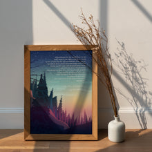 Load image into Gallery viewer, Wendell Berry "The Peace of Wild Things" Poster Print - Mindful Decor for Calm Spaces
