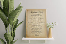 Load image into Gallery viewer, The Apostles' Creed Prayer Print The Apostles' Creed Unframed Prayer Print - Catholic Prayer

