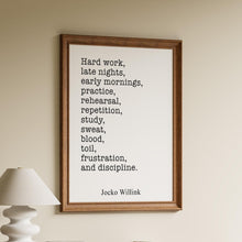 Load image into Gallery viewer, Jocko Willink Quote Print: Discipline Equals Freedom - Motivational Wall Art
