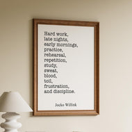 Jocko Willink Quote Print: Discipline Equals Freedom - Motivational Wall Art