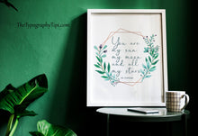 Load image into Gallery viewer, You Are My Sun My Moon and All My Stars – e.e. cummings Quote Print – Nursery Wall Art, Romantic Gift
