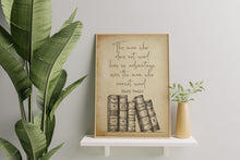 Load image into Gallery viewer, Mark Twain Quote Print: Vintage Books Art for Reading Nook
