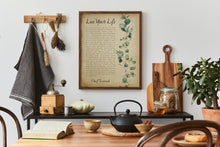 Load image into Gallery viewer, Live Your Life by Chief Tecumseh Native American Poetry Poster Print, Physical Print Without Frame
