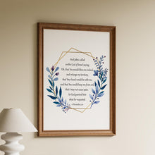 Load image into Gallery viewer, Prayer Of Jabez 1 Chronicles 4:10 prayer print Scripture wall art Christian wall art - Physical Print Without Frame
