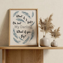 Load image into Gallery viewer, What if I fall / What if you fly - Inspirational Gift For Teenage Girl Bedroom Wall Art - Erin Hanson Wall Art Motivational Poster Print
