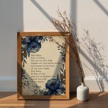 Load image into Gallery viewer, Hail Mary Prayer Print: Catholic Wall Art
