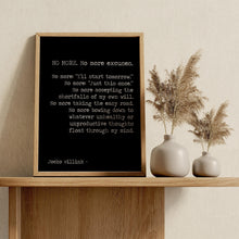 Load image into Gallery viewer, Jocko Willink Print No More Excuses - Discipline Equals Freedom Book Framed &amp; Unframed Options
