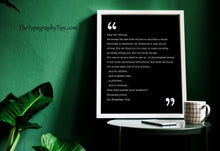 Load image into Gallery viewer, The Breakfast Club Movie Quote Closing Lines Letter to Mr. Vernon, Black and White, Movie Lover Gift
