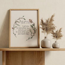 Load image into Gallery viewer, John Steinbeck Quote Print Of Mice and Men "I got you to look after me..."
