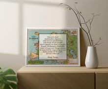Load image into Gallery viewer, Mark Twain Quote Travel is fatal to prejudice, bigotry, and narrow-mindedness book lover Print for home library office wall Art UNFRAMED
