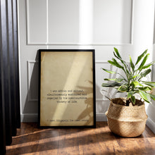 Load image into Gallery viewer, I was within and without Great Gatsby Print F Scott Fitzgerald Quote for Home Library Sign Framed &amp; Unframed Options
