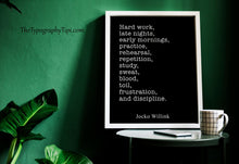 Load image into Gallery viewer, Jocko Willink Quote Print: Discipline Equals Freedom - Motivational Wall Art
