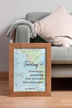 Load image into Gallery viewer, Ibn Battuta Travel Quote Traveling it leaves you speechless, then turns you into a storyteller - Physical Print Without Frame
