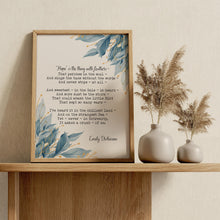 Load image into Gallery viewer, Emily Dickinson Hope is the thing with feathers... Full Poem Wall decor Emily Dickinson poem
