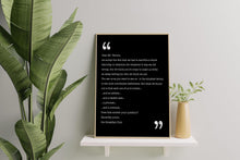 Load image into Gallery viewer, The Breakfast Club Movie Quote Closing Lines Letter to Mr. Vernon, Black and White, Movie Lover Gift
