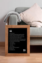 Load image into Gallery viewer, The Breakfast Club Movie Quote Closing Lines Letter to Mr. Vernon, Black and White, Movie Lover Gift
