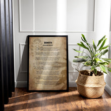 Load image into Gallery viewer, Rudyard Kipling Boots Poem Print – Vintage Military Wall Art
