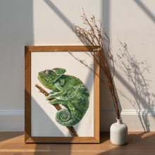 Load image into Gallery viewer, Chameleon Watercolour Print Reptile Room Wall Decor
