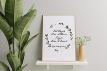 Load image into Gallery viewer, Ruth Bader Ginsburg Quote Print "Not Fragile Like a Flower..." Feminist Wall Art

