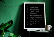 Load image into Gallery viewer, Maya Angelou Print "My wish for you is that you continue" Inspirational Wall Art - Framed &amp; Unframed Options
