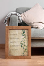 Load image into Gallery viewer, Lord's Prayer Print Our Father Prayer Unframed Prayer Print Catholic Prayer Eucalyptus Watercolor UNFRAMED

