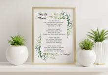 Load image into Gallery viewer, Dive for Dreams Poem Print E. E. Cummings
