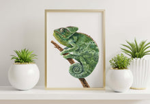 Load image into Gallery viewer, Chameleon Watercolour Print Reptile Room Wall Decor
