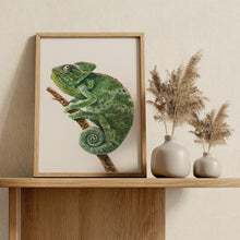 Load image into Gallery viewer, Chameleon Watercolour Print Reptile Room Wall Decor
