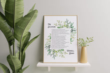 Load image into Gallery viewer, Wendell Berry Poem Print – The Sycamore | Nature Poetry Wall Art
