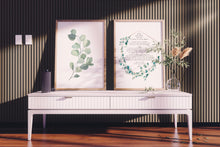 Load image into Gallery viewer, Set of 2 prints E.E. Cummings Poem I carry your heart (I carry it in my heart) Art Print Home Decor poetry wall art - Watercolor Eucalyptus

