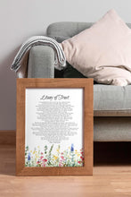 Load image into Gallery viewer, Litany of Trust Print – Catholic Prayer with Watercolor Wildflowers
