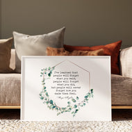 Framed Maya Angelou quote print 