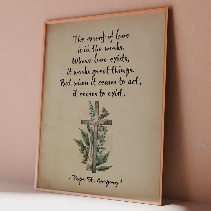 St Gregory Quote Print: Catholic Wall Art, Framed & Unframed