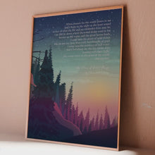 Load and play video in Gallery viewer, Wendell Berry &quot;The Peace of Wild Things&quot; Poster Print - Mindful Decor for Calm Spaces
