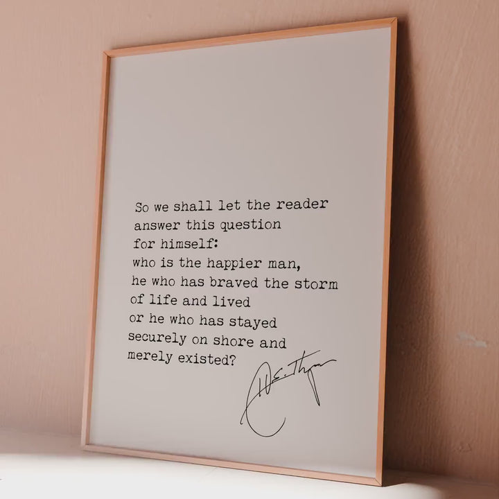 Hunter S Thompson "Who is the happier man..."