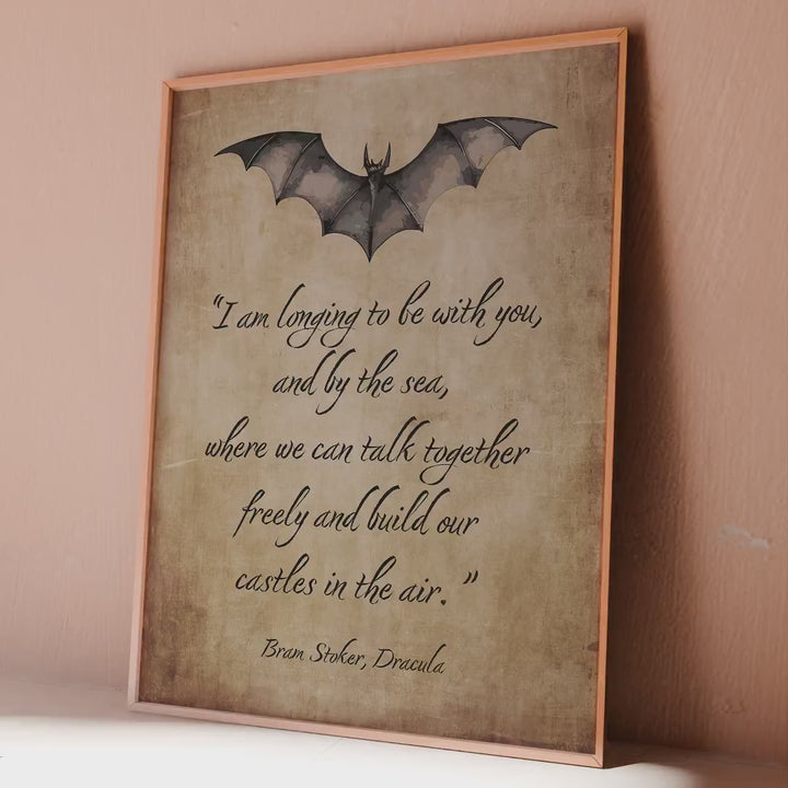 Dracula Quote Art Print: Gothic Bookish Decor