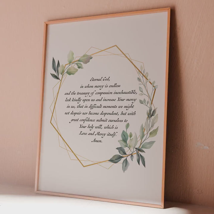 Divine Mercy Prayer Print: Catholic Art