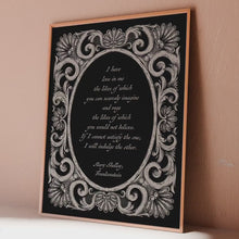 Load and play video in Gallery viewer, Mary Shelley Frankenstein Poster: Book Lover Gift, Bookshelf Decor
