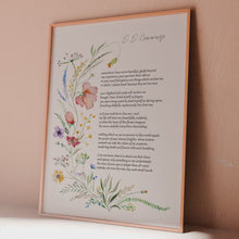 Load and play video in Gallery viewer, EE Cummings Poem Print: Somewhere I have never travelled, gladly beyond.
