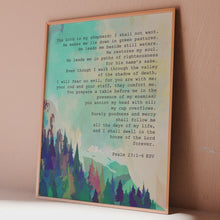 Load and play video in Gallery viewer, Psalm 23 Wall Art Print Bible Verse Christian Decor
