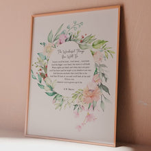 Load and play video in Gallery viewer, The Wonderful Things You Will Be Quote Print
