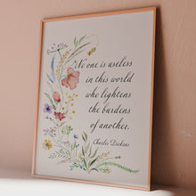 Load and play video in Gallery viewer, Charles Dickens Quote Doctor Marigold&#39;s Prescriptions Book Quote Print Literary Wall Art
