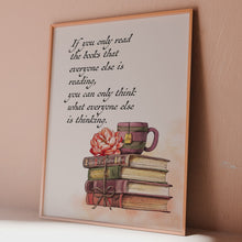 Load and play video in Gallery viewer, Haruki Murakami Quote Print Book Lover Wall Art Cozy Reading Nook Decor
