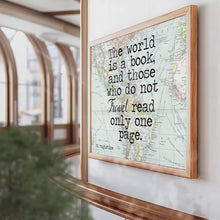 Load and play video in Gallery viewer, St Augustine Quote Print: Vintage Map Travel Poster
