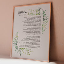 Load and play video in Gallery viewer, Ithaca Poem Print – C.P. Cavafy Poem Inspired by The Odyssey
