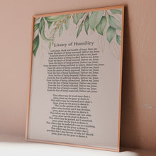 Load and play video in Gallery viewer, Litany of Humility Print Catholic Wall Art Christian Prayer Poster
