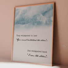 Load and play video in Gallery viewer, I Am the Storm Quote Print, Inspirational Wall Art, Feminist Wall Art
